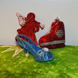 Christmas Holiday Ornament Bundle (Glitter)